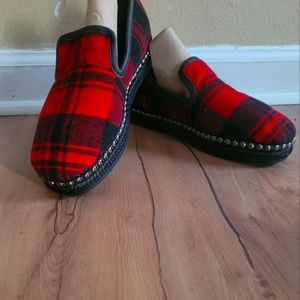 Chelsea & Violet Conie Plaid Faux Shearling Flat Loafers